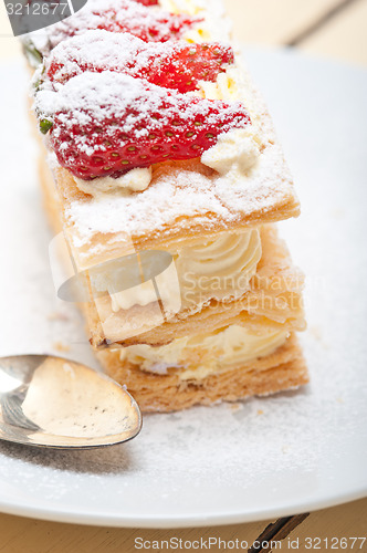 Image of napoleon strawberry cake dessert 