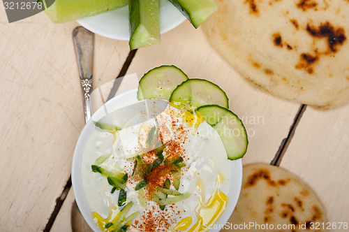 Image of Arab middle east goat yogurt and cucumber salad 