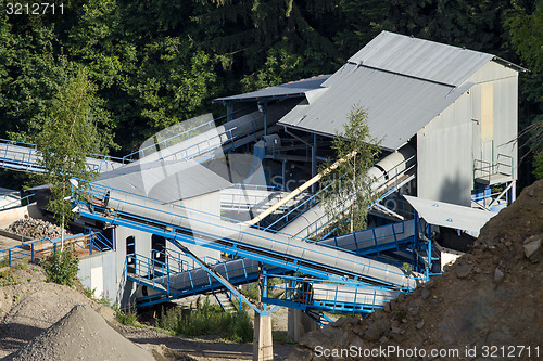 Image of Quarry with modern crushing and screening equipment