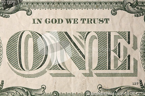 Image of One dollar bill