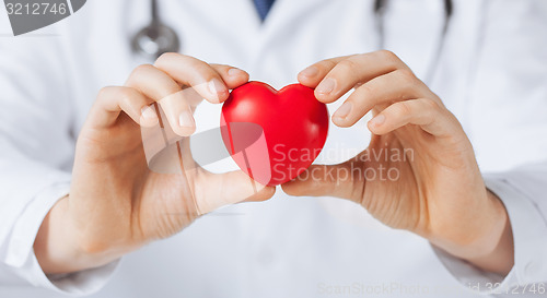 Image of man hands with heart