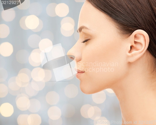 Image of beautiful young woman face
