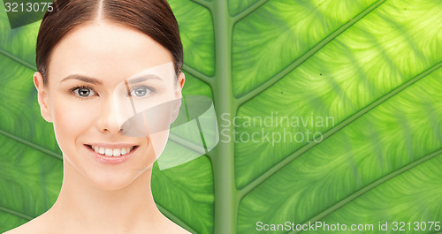 Image of beautiful young woman face