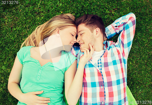 Image of smiling couple in park