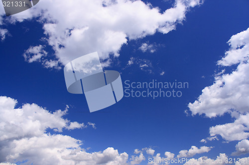 Image of Blue sky and white clouds