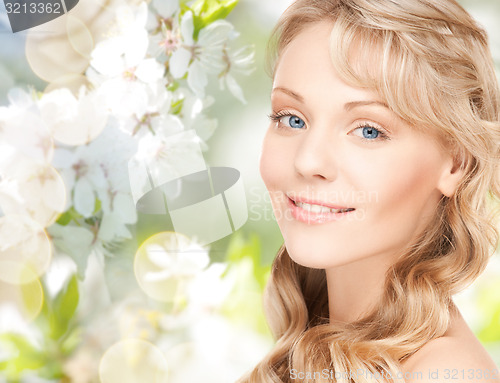 Image of beautiful young woman face