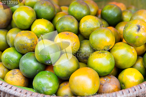 Image of mandarins at asian street market