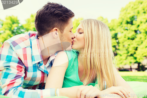 Image of smiling couple in park