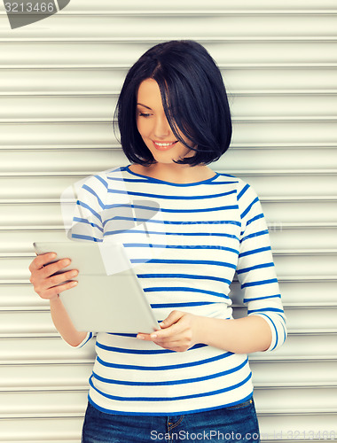 Image of student girl with tablet pc