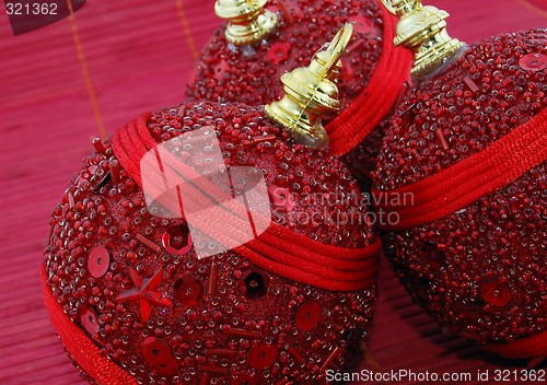 Image of Red christmas balls
