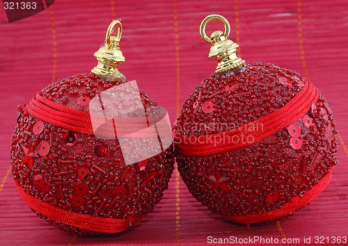 Image of Red christmas balls