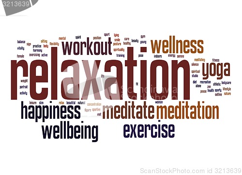 Image of Relaxation word cloud with white background