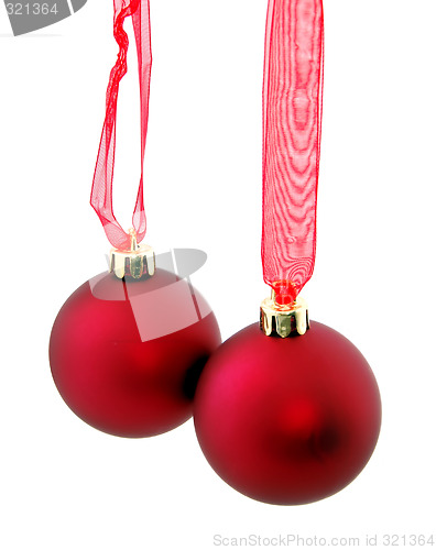 Image of Red christmas balls