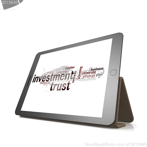 Image of Investment trust word cloud on tablet