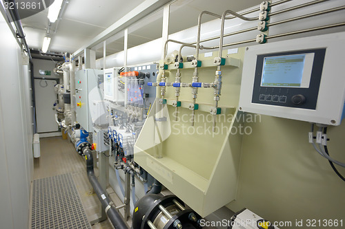 Image of water filters treatment inside of plant