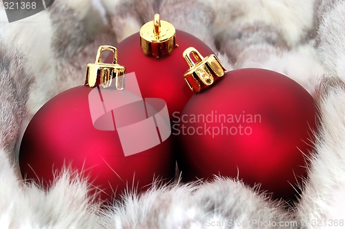 Image of Red christmas balls