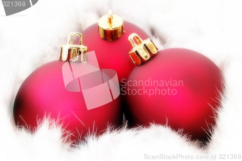 Image of Red christmas balls