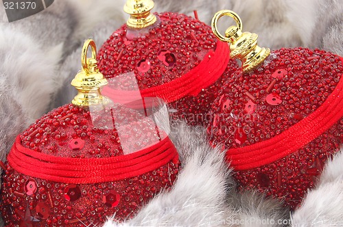 Image of Red christmas balls