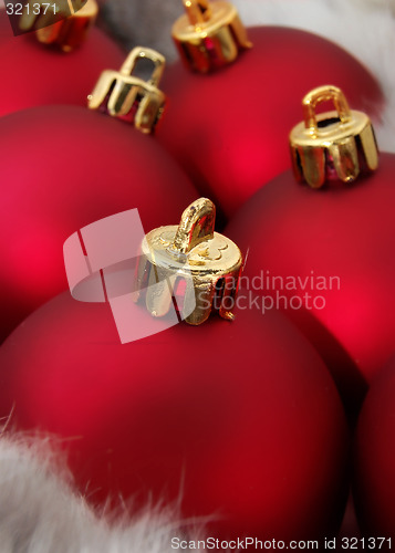 Image of Red christmas balls