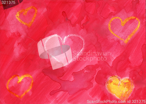 Image of watercolor hearts