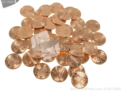 Image of Dollar coins 1 cent wheat penny cent