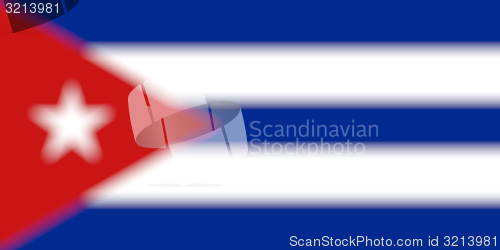 Image of Cuba flag blurred