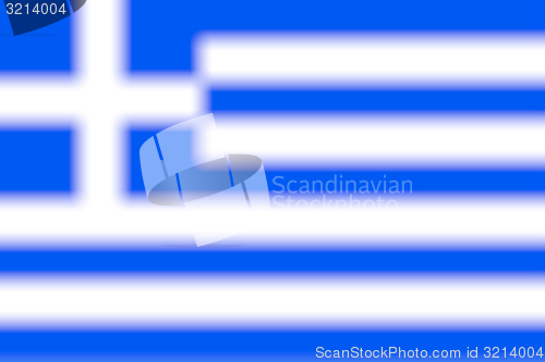 Image of Greece flag blurred