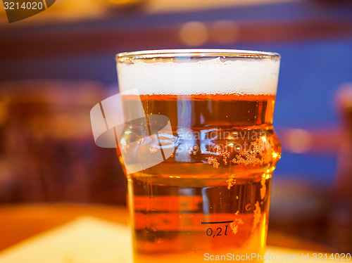 Image of Retro look Pint of British ale beer