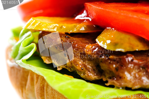 Image of realistic looking hamburger