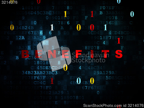Image of Business concept: Benefits on Digital background