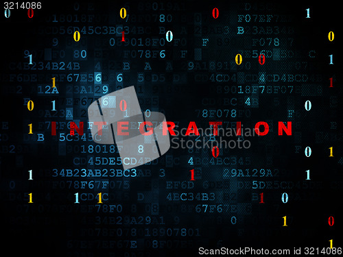 Image of Business concept: Integration on Digital background