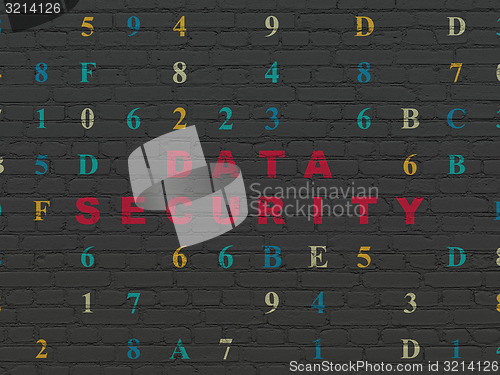 Image of Privacy concept: Data Security on wall background