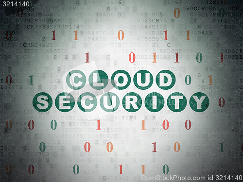 Image of Security concept: Cloud Security on Digital Paper background