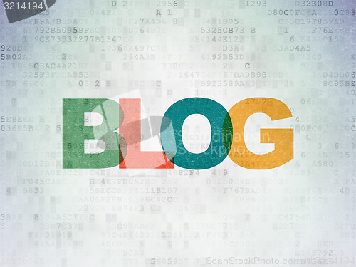 Image of Web design concept: Blog on Digital Paper background