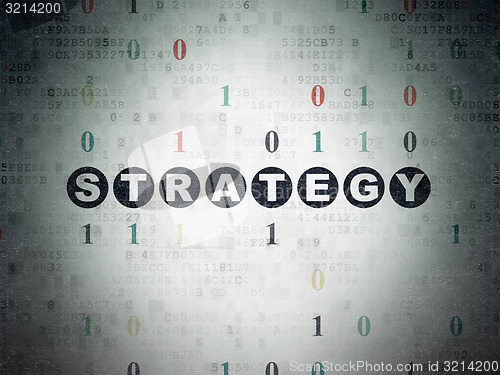 Image of Finance concept: Strategy on Digital Paper background