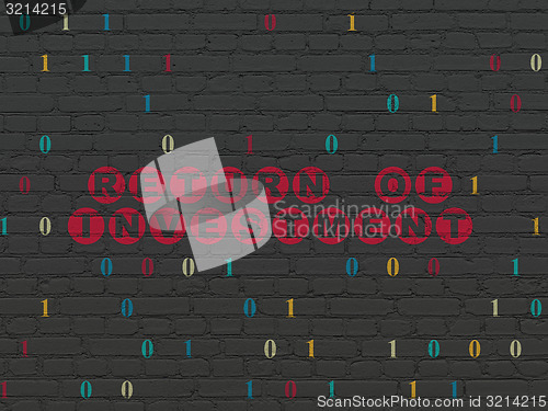 Image of Business concept: Return of Investment on wall background
