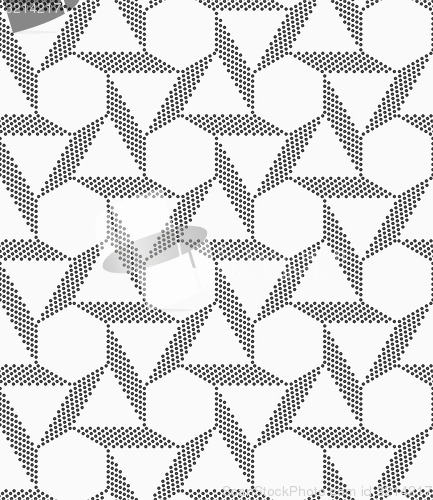 Image of Monochrome striped blocks forming triangles and hexagons