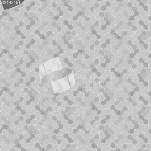 Image of Gray ornament with translucent rounded shapes