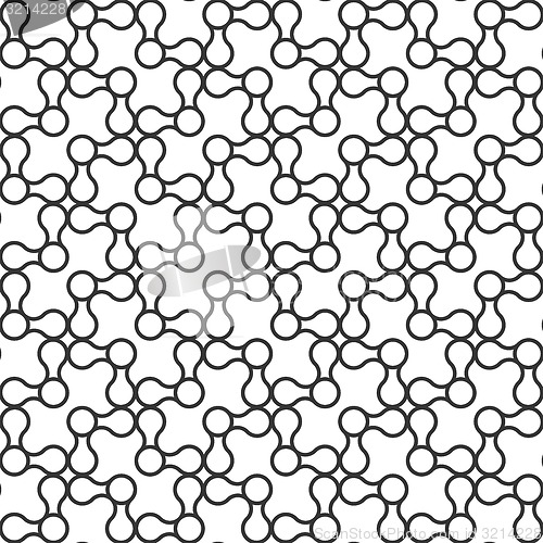 Image of Gray ornament with rounded shapes forming triangles