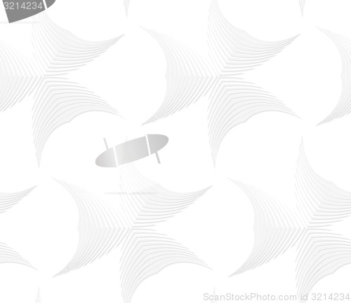 Image of 3D white abstract pointy stripes shapes