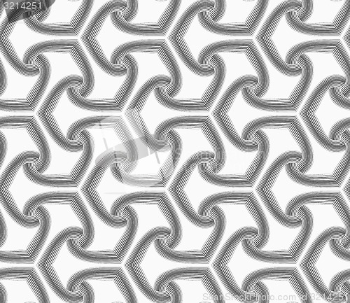 Image of Monochrome striped offset tetrapods