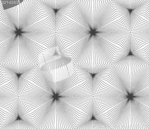 Image of Slim gray continuously stripes hexagons