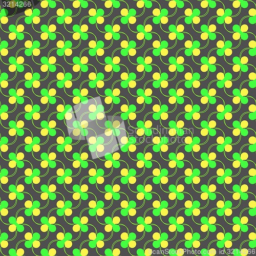 Image of  Colored green and yellow spring pattern