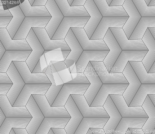 Image of Monochrome gray halftone striped tetrapods