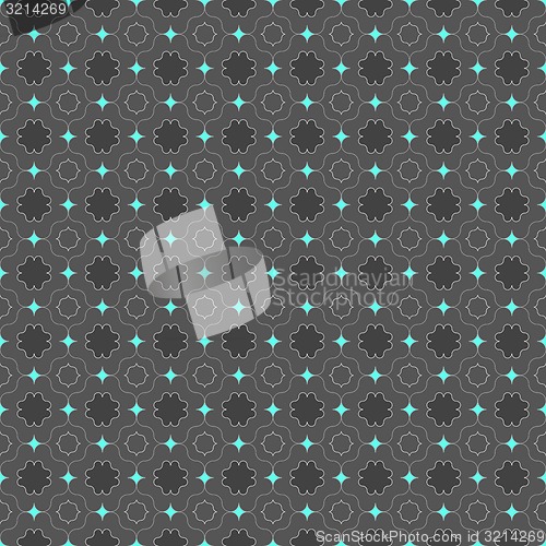 Image of  Colored dark gray with blue bright pointy squares