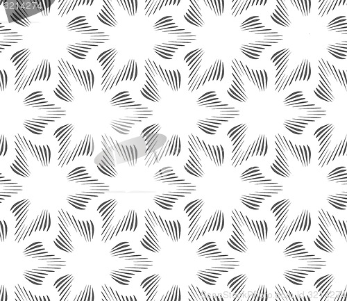 Image of Monochrome three pedal brushed flowers