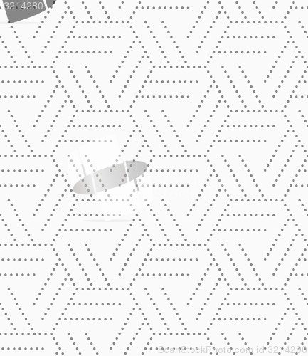 Image of Gray dotted hexagons grid