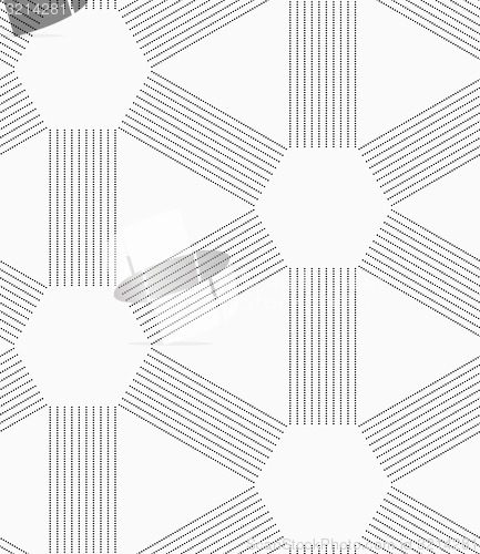 Image of Gray dotted lines forming triangles and hexagons