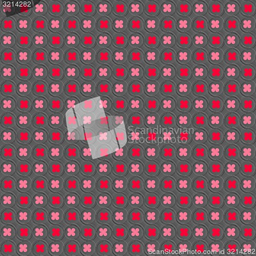 Image of  Colored red and pink with hairy circles