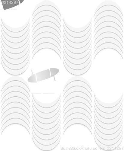 Image of 3D white striped waves